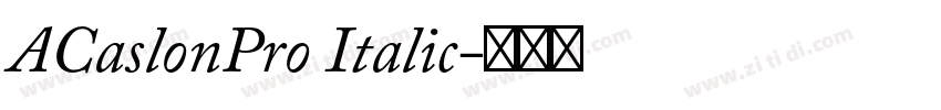 ACaslonPro Italic字体转换